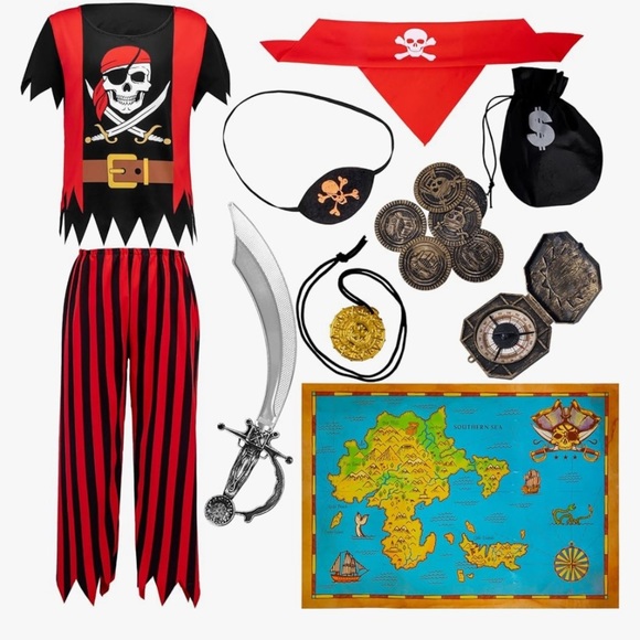 Spooktacular Creations Halloween 3T Pirate Costume Toddler Pirate Outfit - Picture 1 of 9